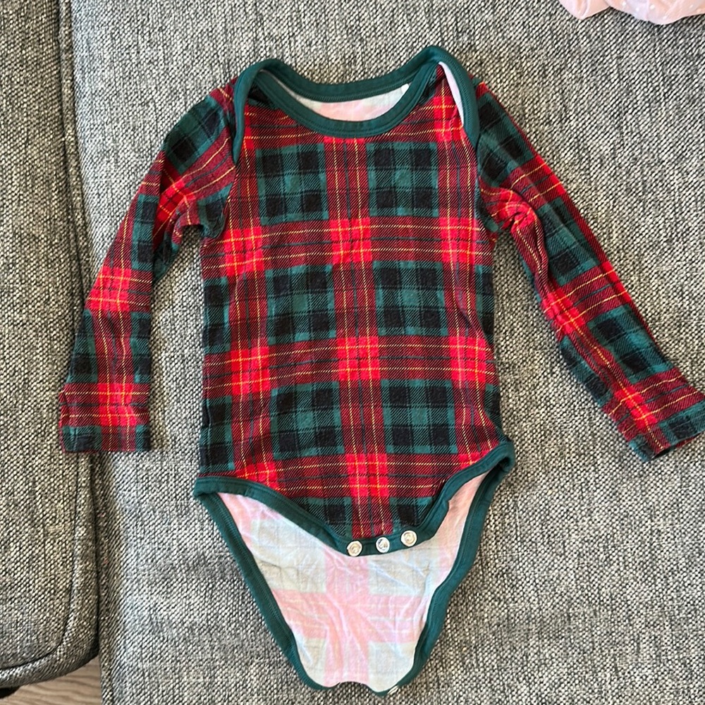 Little Sleepies bodysuit 3-6 mos. “Tartan”